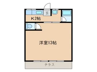 コーポ赤羽根【1階】の間取り