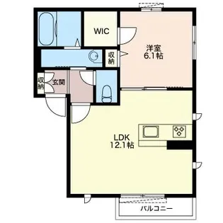 ピュア・ウィステリアII【1階】の間取り