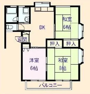 カーサ宮下A【2階】の間取り