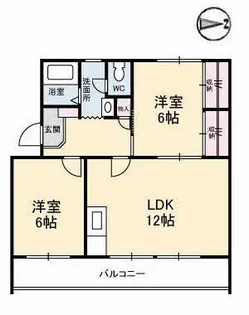茜屋マンション【3階】の間取り