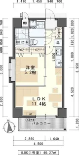 パークサイドレジデンス榴岡【9階】の間取り
