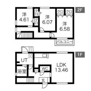 ベルメゾン向陽【1階】の間取り