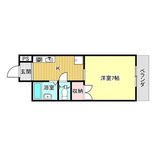 ウィンライフあやめ池【4階】の間取り