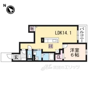 アースフィールドハチマン【1階】の間取り