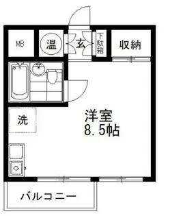 東都ハイツ【4階】の間取り