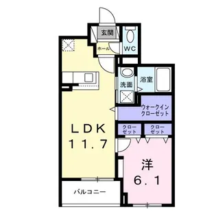 クレシエンテ ひばり【2階】の間取り