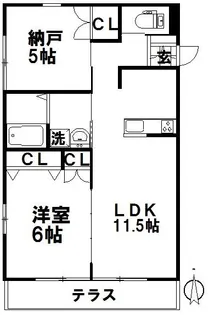 メゾンベールI【1階】の間取り