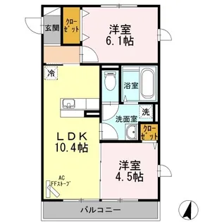 ヒラソル【3階】の間取り
