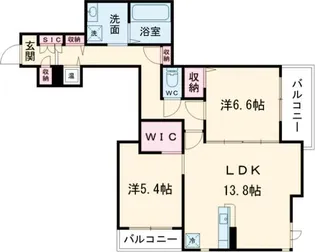 花山グリーンハイツ【2階】の間取り