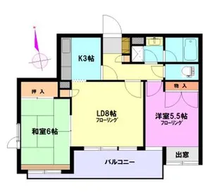秋桜ハウス川口【1階】の間取り