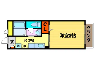 グレ-スフル長岡京【1階】の間取り