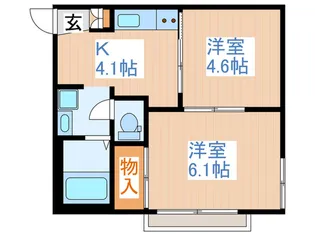 ラ・プランタン【2階】の間取り