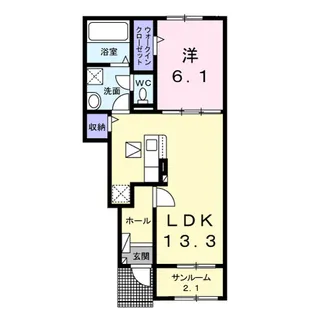 ベルオーブ【1階】の間取り