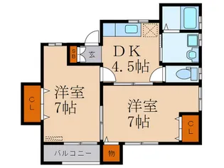 ボナール谷【2階】の間取り