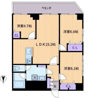 サンシルバー上北沢【4階】の間取り