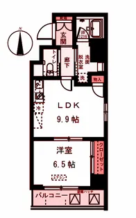 ドムス常盤【6階】の間取り