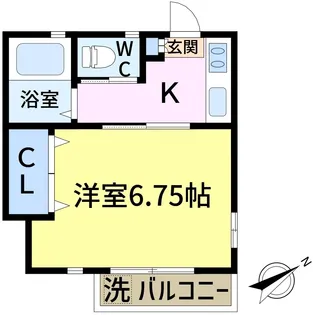 コーポハイブリッヂ【1階】の間取り
