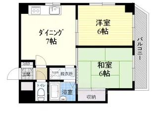 ラカーサモモイ【2階】の間取り