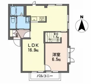 ディアコート多賀城D【1階】の間取り