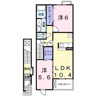 カルフール・T【2階】の間取り