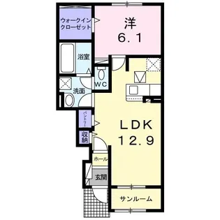 グランソレイユJ【1階】の間取り