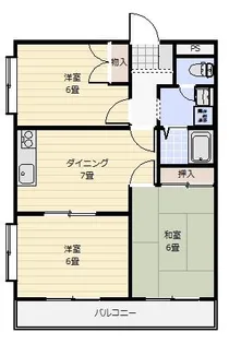 第3サンハイム天神【3階】の間取り