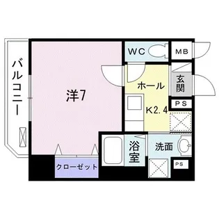 ヴゥレ アムール【1階】の間取り