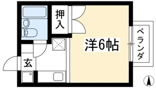北大路ハイムB棟【1階】の間取り