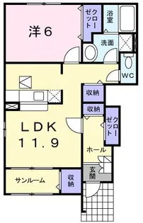 アルブルボア【1階】の間取り