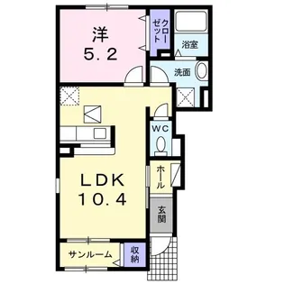 ベル パラダイスA【1階】の間取り