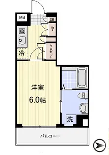 プロスペクト武蔵新城【6階】の間取り
