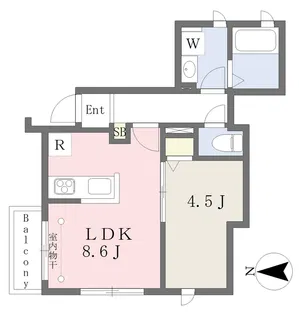 アルモ豪徳寺【1階】の間取り