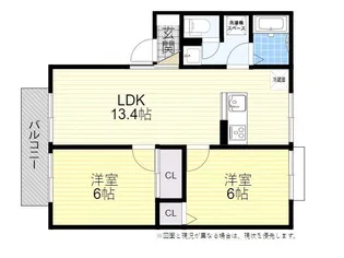 パルテールA棟(大在北)【2階】の間取り