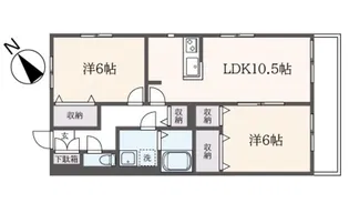 ルミエール登戸【3階】の間取り