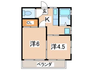 大武荘 5号【1階】の間取り