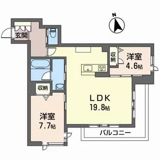 エストレヤ泉中央【2階】の間取り