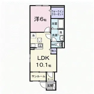 シエル西軽井沢B【1階】の間取り