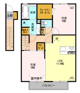 グランテラス高井【2階】の間取り