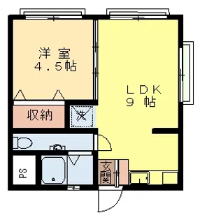 国吉マンション【1階】の間取り