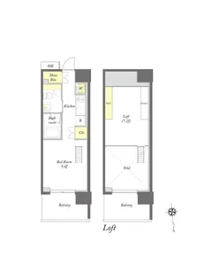 プライムメゾン早稲田通り【9階】の間取り
