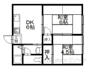 かたやまハイツ【1階】の間取り