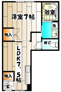 西原コーポ【3階】の間取り