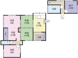 静岡県富士宮市杉田【一戸建】の間取り