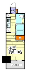 エステムプラザ難波WESTリバークロス【9階】の間取り