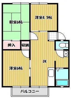 パナハイツジョイフル【2階】の間取り
