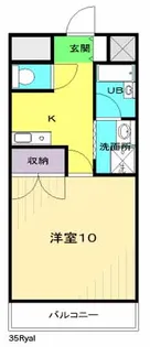 ロイヤルアットハイツ【4階】の間取り