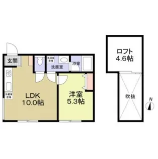 東京都大田区北千束3【アパート】の間取り