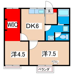 第2十王堂ハイツ【2階】の間取り