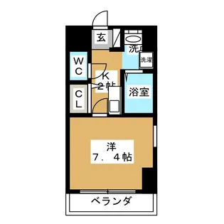 ハイツ上更【4階】の間取り