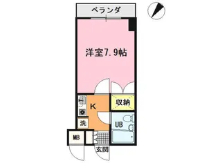 フローラ城ヶ崎【1階】の間取り